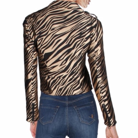 NWT Anne Klein Ladies Animal Print Metallic Jacket - Picture 2 of 2